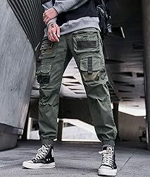 MOKEWEN Men's Jogger Irregular Splice Buckle Urban