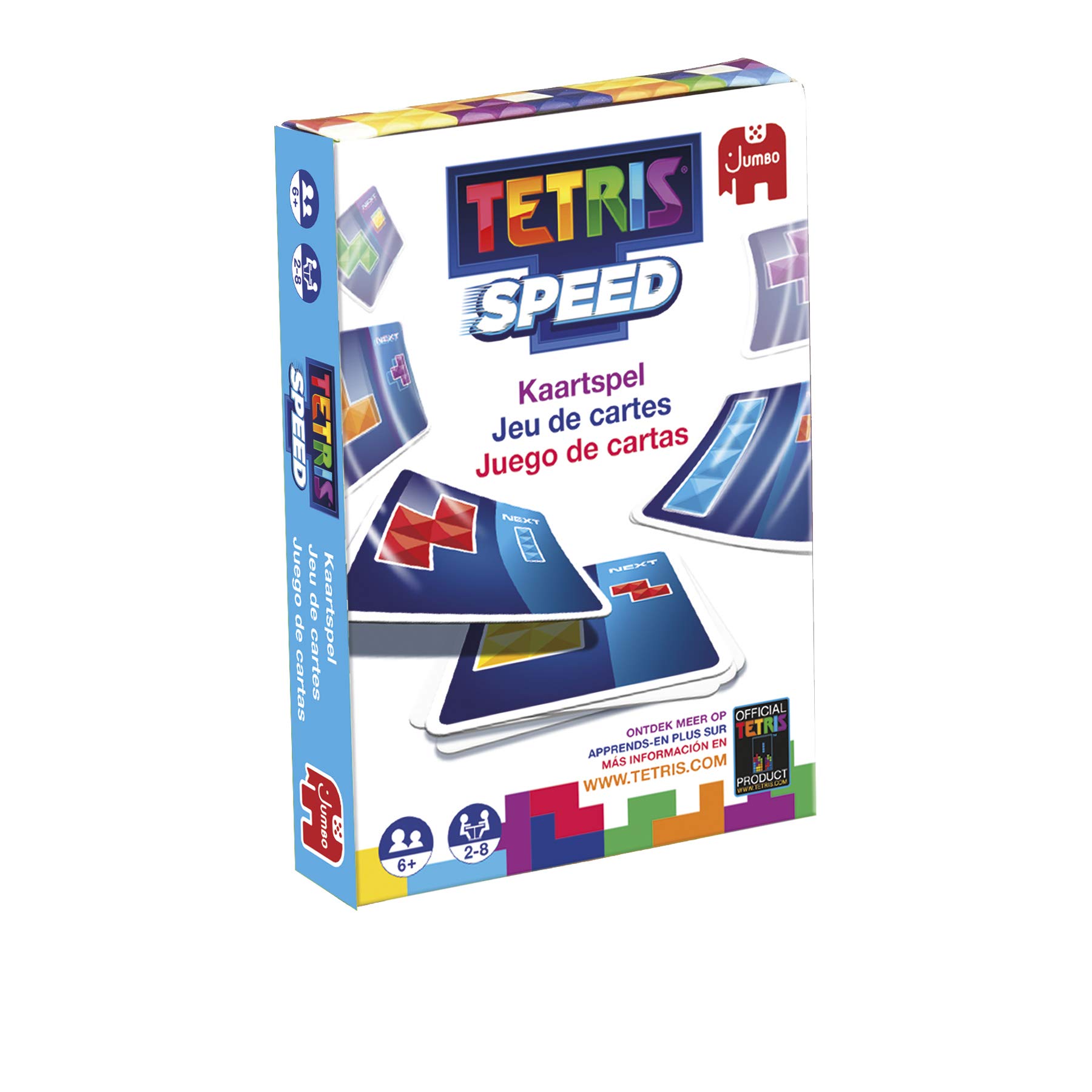Jumbo 19846 Tetris Speed Visual Agility Card Game for Children Ages 6 and Up, Multicoloured
