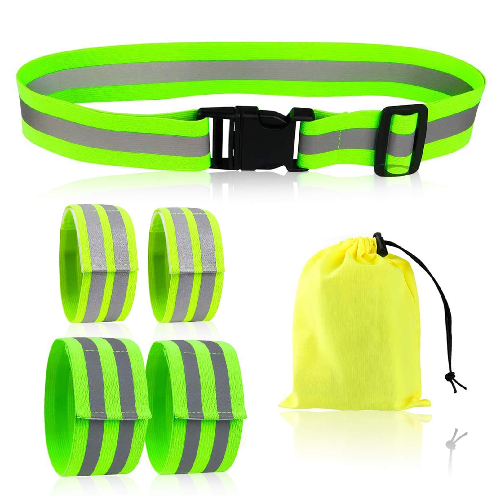 Reflective Bands for Wrist, Arm, Ankle, Leg, High Visibility Reflective Running Gear for Men and Women, Safety Reflective Straps Bracelets for Night Running, Cycling, Walking.