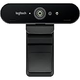 Logitech 4K Pro Webcam, 4K Resolution at 30 fps, Auto Focus, Wide 90° Diagonal Field of View, 5X Digital Zoom, RightLight 3 w