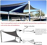 Sowoxdme Triangle Sun Sail Shade 3m x 3m x 4m Waterproof Grey Garden Canopy view 8