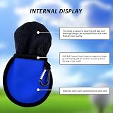 olyee 2 Pack Golf Ball Cleaner Pouch with Carabiner Red Blue view 3