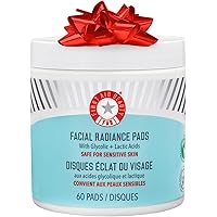 First Aid Beauty - Facial Radiance Pads with Glycolic & Lactic Acids, Daily Exfoliating Pads with AHA, Visibly Smaller Pores,
