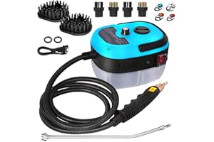 HCCTWOOW 2500W Handheld Steam Cleaner,High Temperature Pressurized Steamer for Cleaning,1000ml Portable Steam Cleaning for Home Use,Steam Cleaning Machine Portable Car Steamer W/Brush Heads,Blue