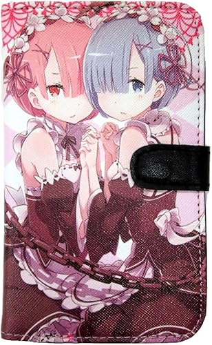 Amazon Re ゼロから始める異世界生活 リゼロ 手帳型スマホケース レム ラム ピンク アニメ 萌えグッズ 通販