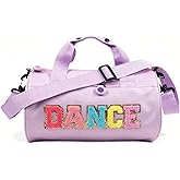 Dance Bag for Girls Cute Ballet Bags Weekender Travel Duffle Bag Sport Gym Bag for Women and Men Toddler Kids Bag for Dancers (Purple, M)