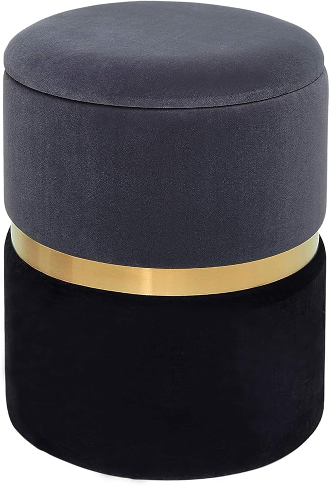 Suhu Hocker Samt Schminktisch Pouf Hocker mit Stauraum Sitzhocker Sofa