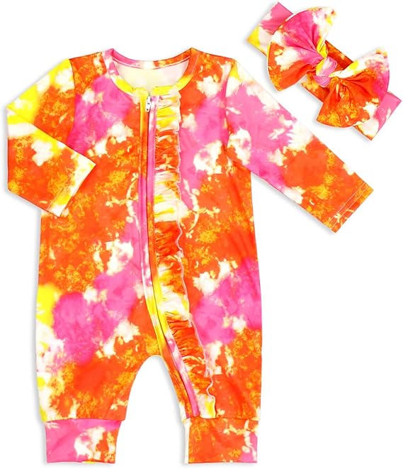 Amazon Co Jp No Brand 新生児 幼児 赤ちゃん 女の子 ワンピース ロンパース パジャマ ジャンプスーツ ヘッドバンド付き 幼児用 寝る人用 ワンジー服 Us サイズ 3 6months カラー レッド 服 ファッション小物