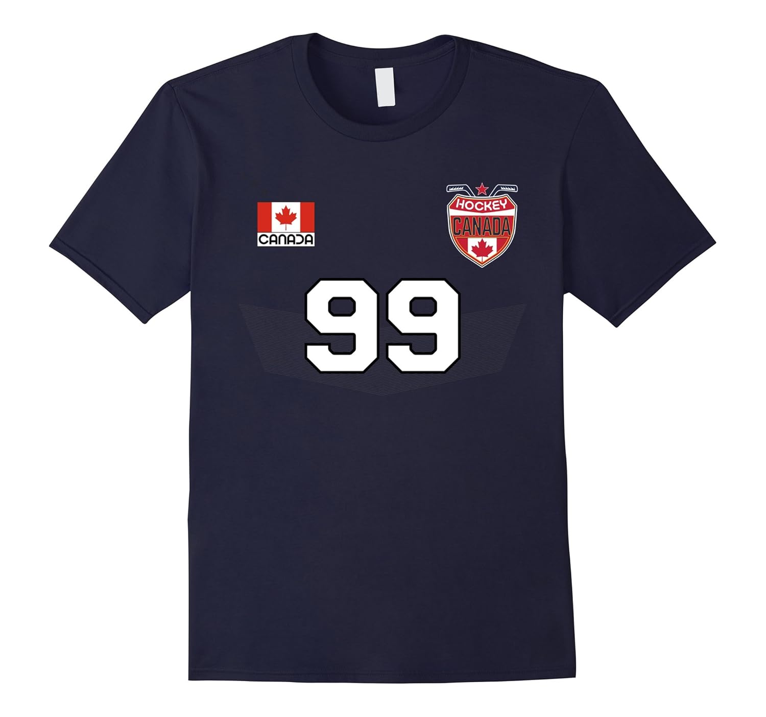 Fanmade Canada Hockey team T Shirt with number 99-ANZ