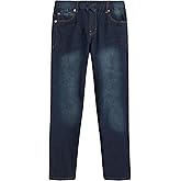 Lucky Brand Boys' Pull-On Stretch Denim Jeans, 5-Pocket Style & Drawstring Closure