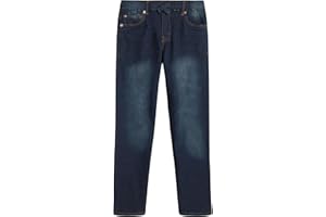Lucky Brand Boys' Pull-on Stretch Denim Jeans, 5-Pocket Style & Drawstring Closure