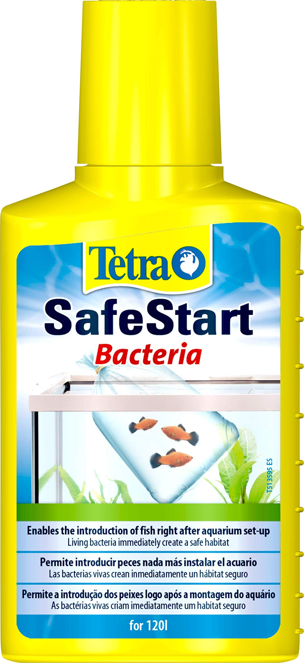 Tetra SafeStart Aquarium Starter - with live nitrifying bacteria, allows the rapid introduction of fish in an aquarium, 100 ml bottle.