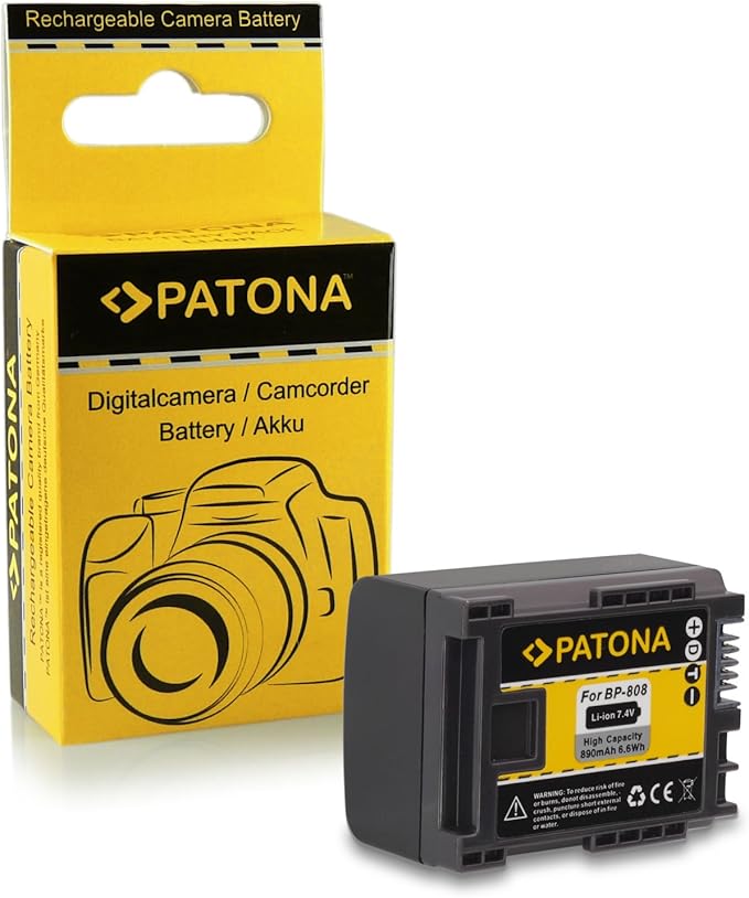 Kit Batteria + Caricabatterie PATONA Per Canon BP-820 - Compatibile Con XA20, XA25, LEGRIA HF G40 - Foto 10