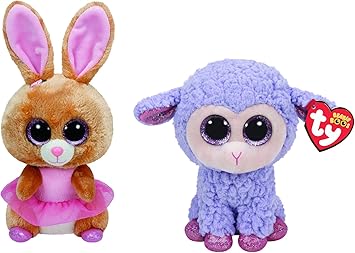 Ty Easter 16 Beanie Boos Twinkle Toes The Ballerina Bunny And Lavender The Purple Lamb By Ty Beanie Boos Amazon De Spielzeug