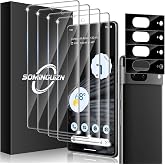 SOMINGUIZN 4+4 for Google Pixel 7 Screen Protector Camera Lens Protector | 9H Tempered Glass Cell Phone Screen Protector