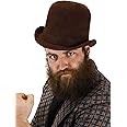 Tall Brown Steampunk Derby Bowler Costume Hat