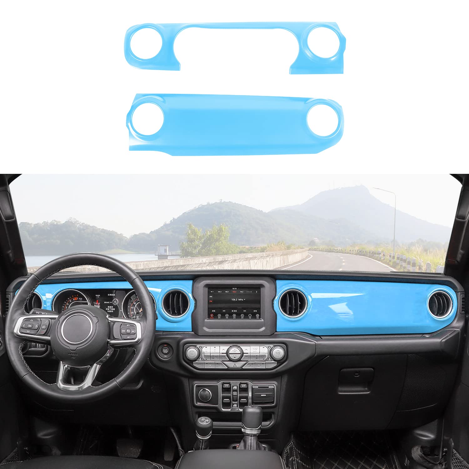 Dashboard Panel Cover Compatible with Toyota Tacoma 2024 2025, Center