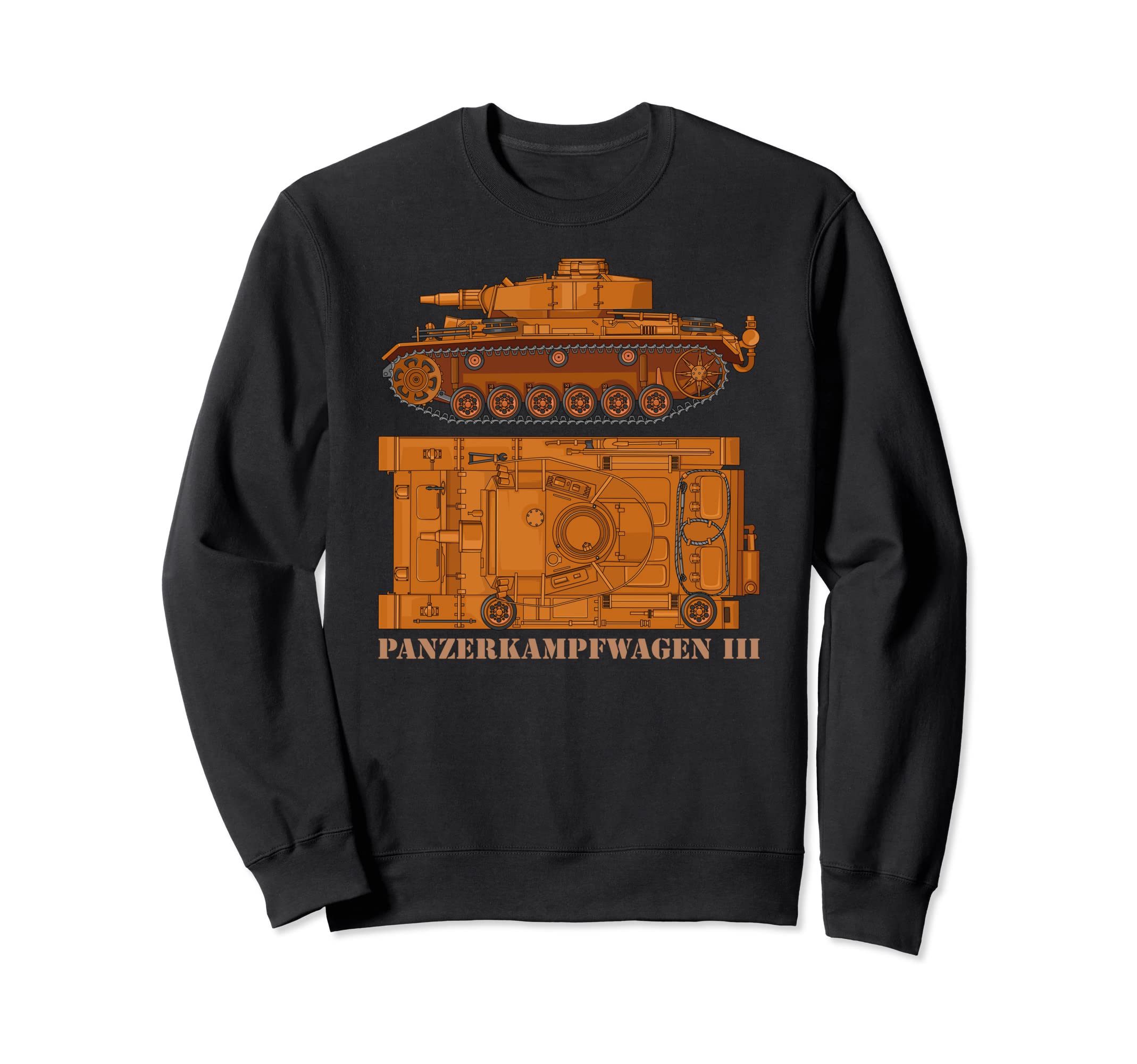 Panzer III German WW2 Tank Panzerkampfwagen 3 Tanks Diagrams Sweatshirt