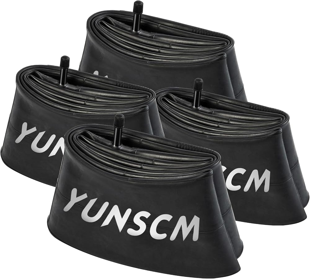 YunSCM 4Pcs 20x3.5/4.0 Fat Bike Inner Tubes AV32mm Schrader Valve