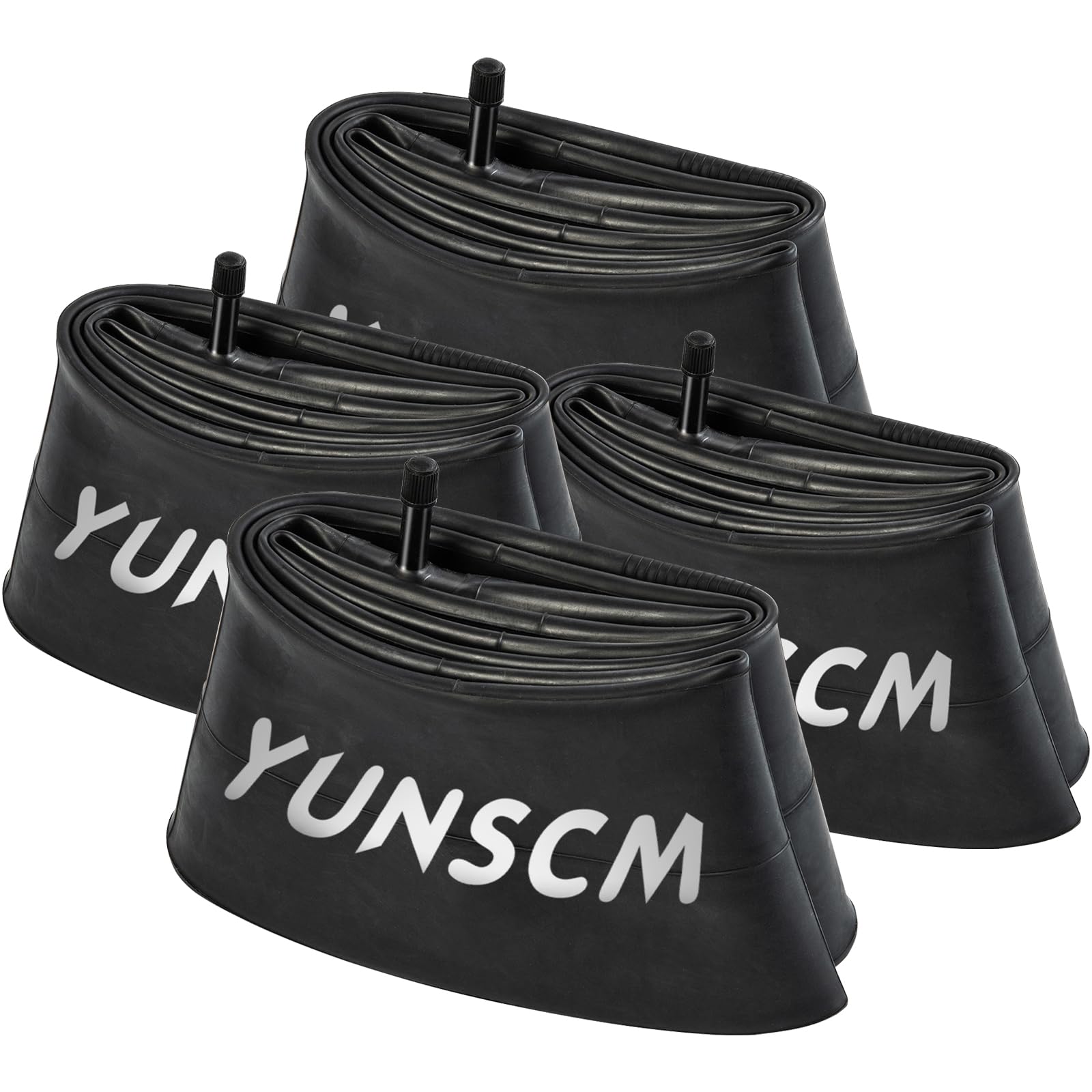 YunSCM 4PCS 20" Fat Bike Tyre Tube 20x3.50/4.0 Inner Tubes AV32mm Schrader Valve 20" Bicycle Fat Tubes Compatible with 20x3.5 20x3.6 20x3.7 20x3.8 20x3.9 20x4.0 Road/MTB Bike Tyre Tubes