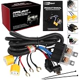 KASLIGHT H6054 LED Headlight H4 Relay Harness for Jeep Toyota Subaru 9003 | Upgrade sealed beam headlights with fused wiring. Fits H6054 H6024 9003 5x7 7x6 LED conversions and solves dim light issues