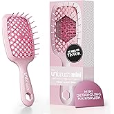 FHI Heat UNbrush Mini Detangler Brush for Pain-Free Brushing on All Wet or Dry Hair Types — Durable Duoflex Anti-Static Bristles, Lightweight Handle, Vented Mini Hair Brush