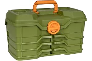 Flambeau Outdoors NextGen 6/0 Large Tackle Box, 6 Pivot Trays, 32 Compartments, Advanced Tackle Storage Organizer, Green
