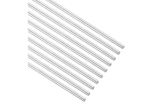 Unifizz 1.2mm x 400mm 304 Stainless Steel Solid Round Rod for DIY Craft Model Car Helicopter Airplane - 10pcs