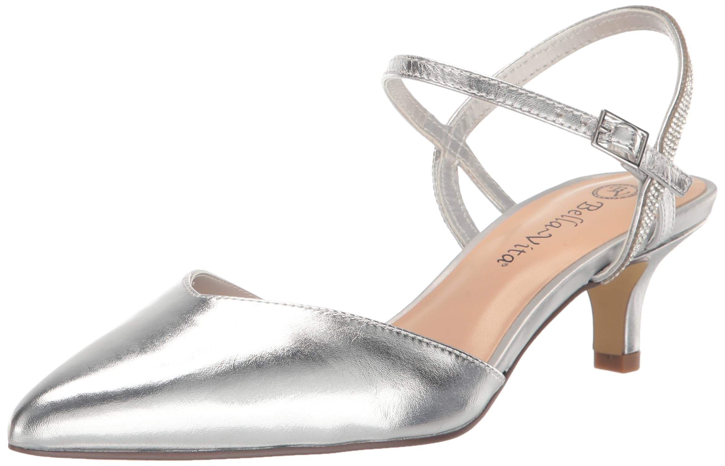 Bella Vita Women’s Katriana Pump, Silver Leather, 9 Narrow