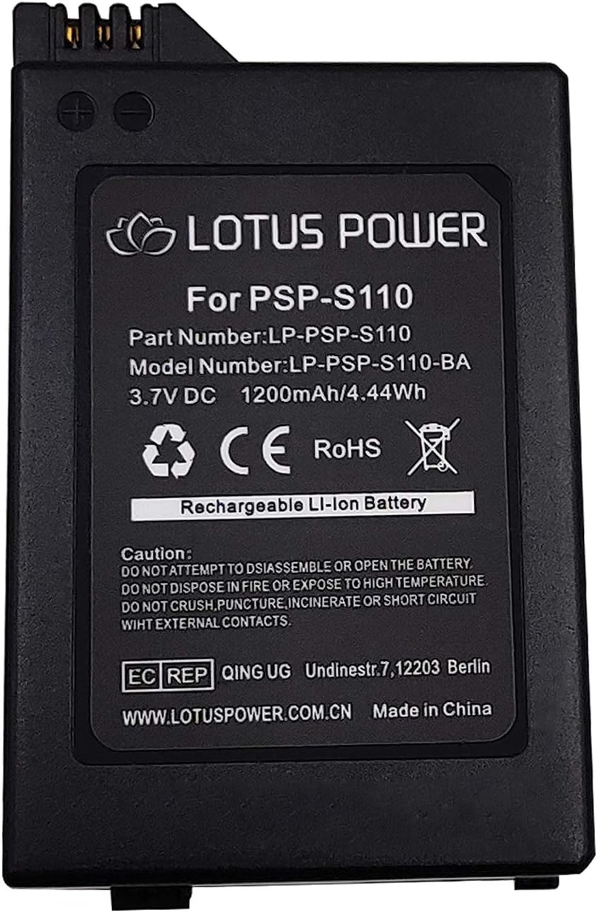 Premium PSP S110 Battery 3.7V 1200mAh High Capacity