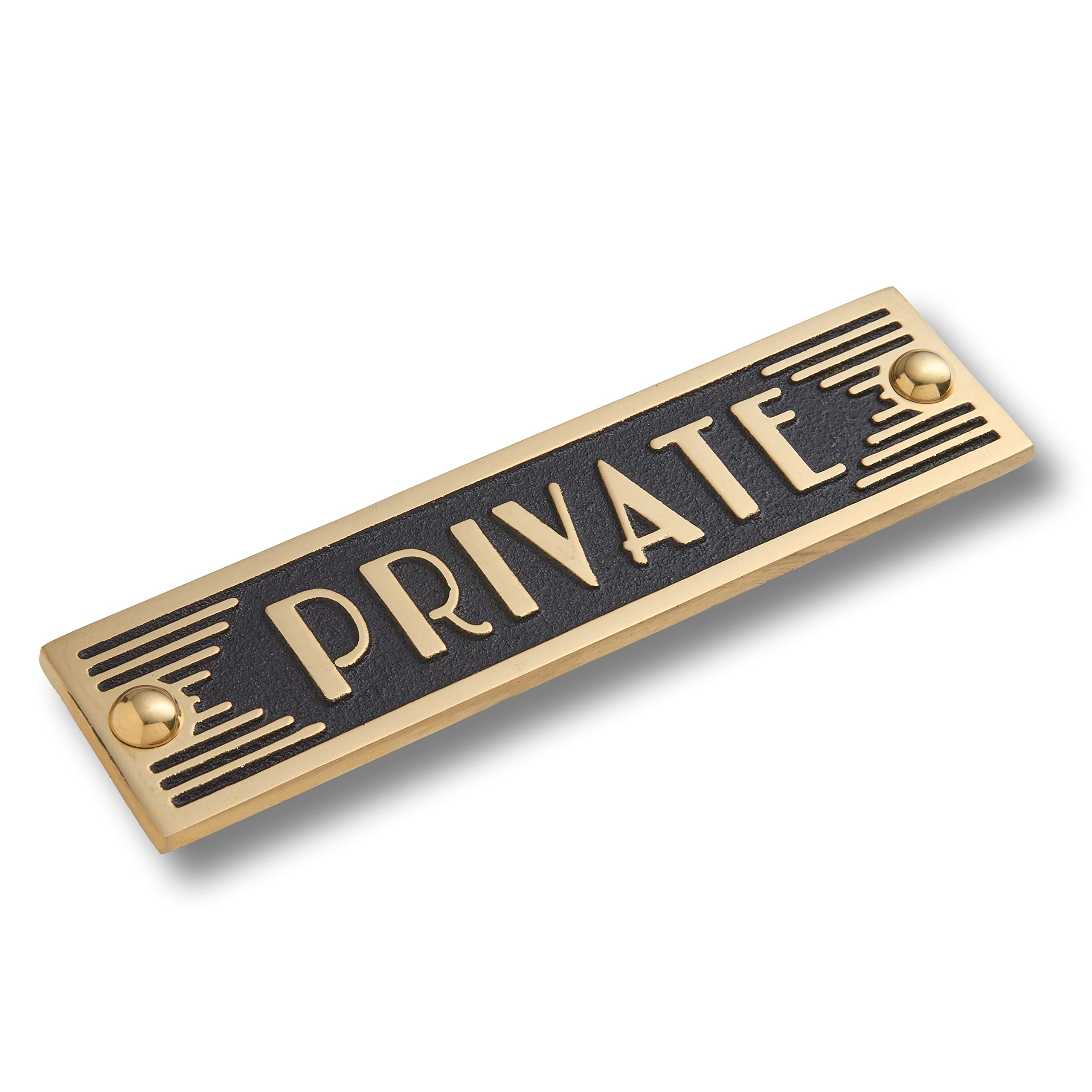 The Metal Foundry Private Metal Door Sign. Art Deco Style Home Decor Accessories Door Or Wall Brass Plaque. Handmade In England.