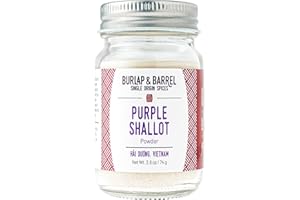 Burlap & Barrel Purple Shallot Powder – Air-Dried with Umami and Sweet Allium Flavor – Vietnamese Seasoning & Fresh Shallot Substitute – As Seen On Shark Tank - Kitchen Gift for Cooks, 2.6oz Glass Jar