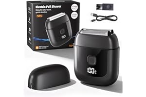 CNUNKN Electric Foil Shavers for Men: Mini Electric Razor with 3 Floating Blades, IPX7 Waterproof Foil Shaver, USB-C Rechargeable Shavers for Men with Travel Lock, Compact Grooming Gift for Home & Travel