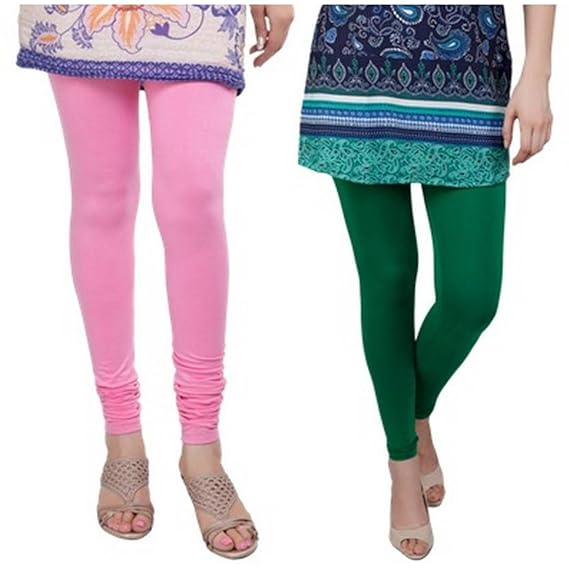 Gadgets Appliances For Women's Durable Washed Churidar Leggings (Pack of 2)