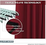 PONY DANCE Blackout Curtain Panel 52x54 Eyelet Thermal Insulated Red view 7