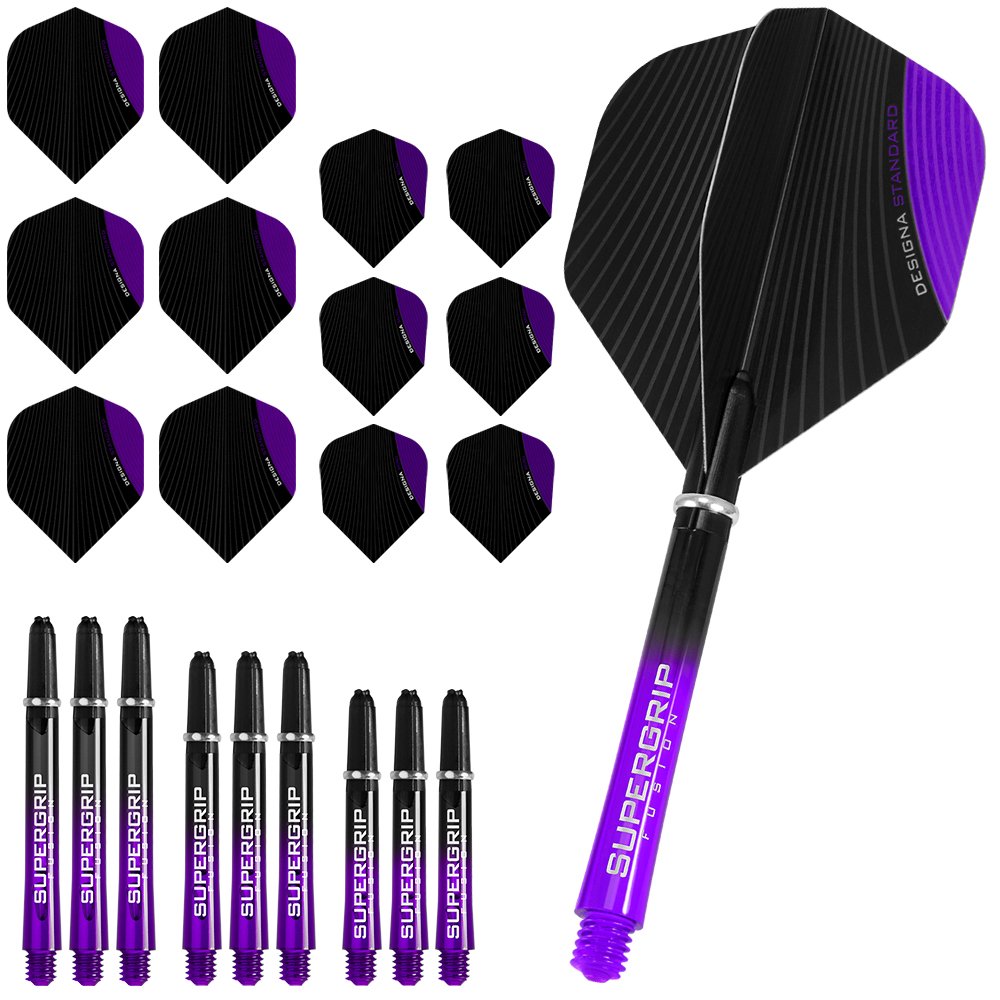 Designa Infusion Dart Flights and Shafts Combo Kit Purple Includes