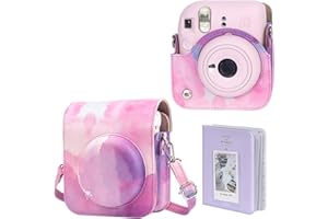 wogozan Protective Case for Fujifilm Instax Mini 12 Instant Camera - With Light-sensitive Holes, Lower Right Lens Fit, Specially Designed for Mini 12 Camera (Dreamy Clouds)