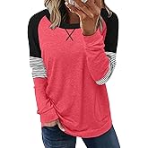 onlypuff Long Sleeve Shirts for Women Fall Fashion Tops Clothing