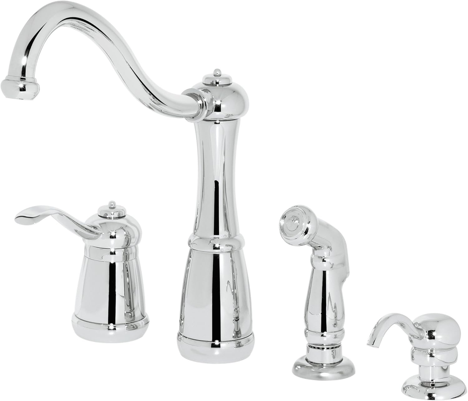 Pfister Gt264ncc Marielle 1 Handle Kitchen Faucet With Side Spray
