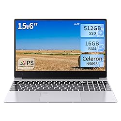 JSHIX 15.6'' Windows Laptop,Intel Celeron N5095