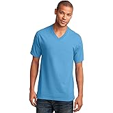 Port & Company Men's 54 oz 100% Cotton V Neck T Shirt