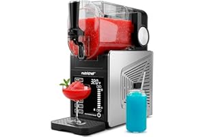 NutriChef Slushie Machine for Home | No Ice Needed Slushys 7-in-1 Preset Programs: Self Clean, Milkshakes, Spiked Slush & Mor