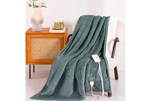 Templewet Heated Blanket Electric Throw 50" x 60" -Heated Throw Blanket with 4 Heating Levels & 3 Hours Auto Off,Machine Wash