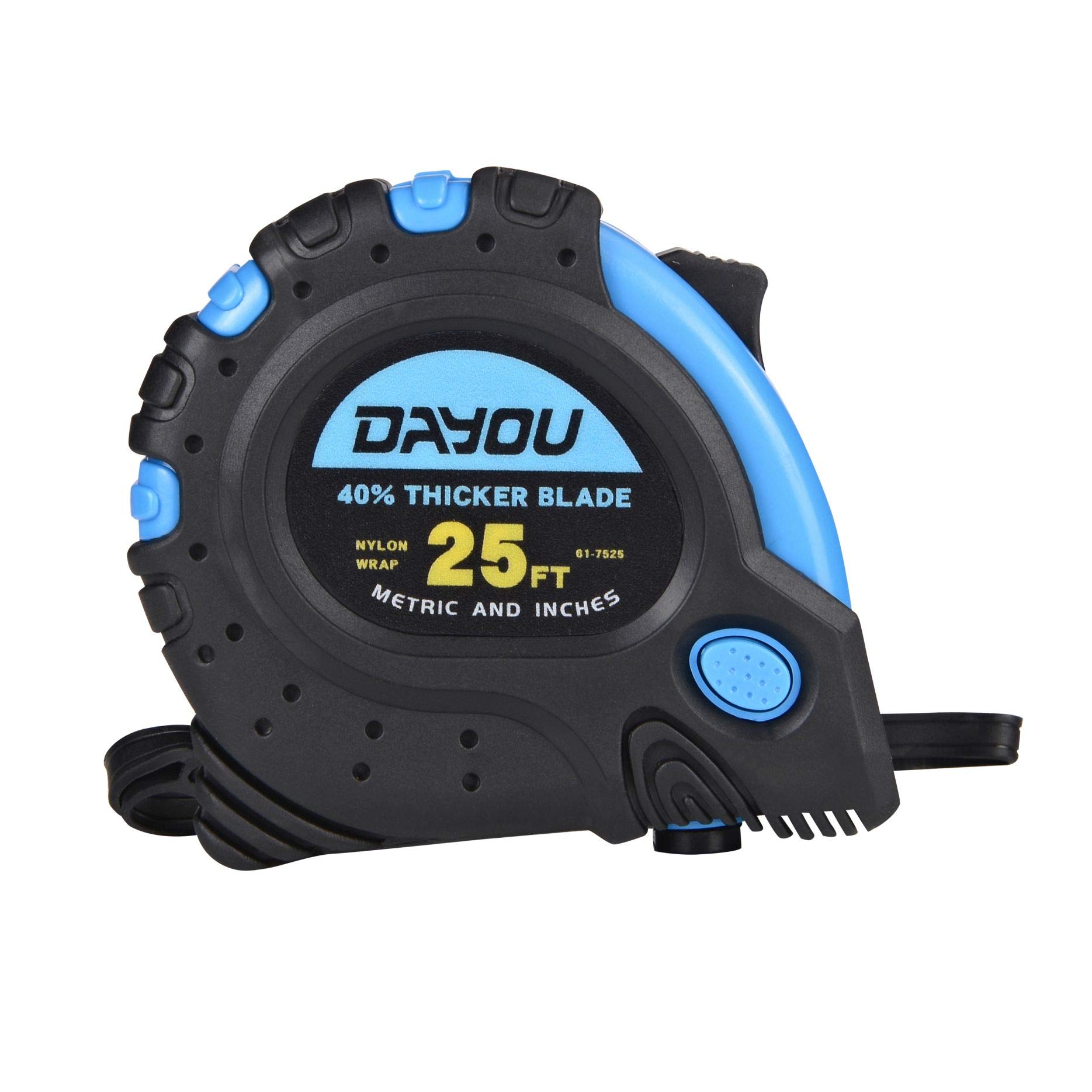 25ft Measuring Tape Retractable; 40 Thicker Nylon Wrap Blade Tape