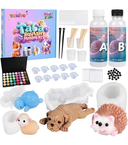 Kit De Silicona Líquida Taba Squishy – 500 Ml De Gel Clásico Con Acelerador De Curado Y Desmoldante – Crea Tus Propios Juguetes Esponjosos Y Anti-estrés