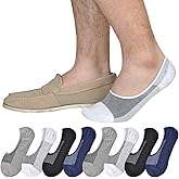 Jormatt Genuine Mens No Show Socks, Loafer Sneakers Low Cut Cotton Socks With Non Slip Grips