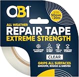 OB1 Clear All Weather Repair Tape 50mm x 20m Ultra Strong Waterproof view 1