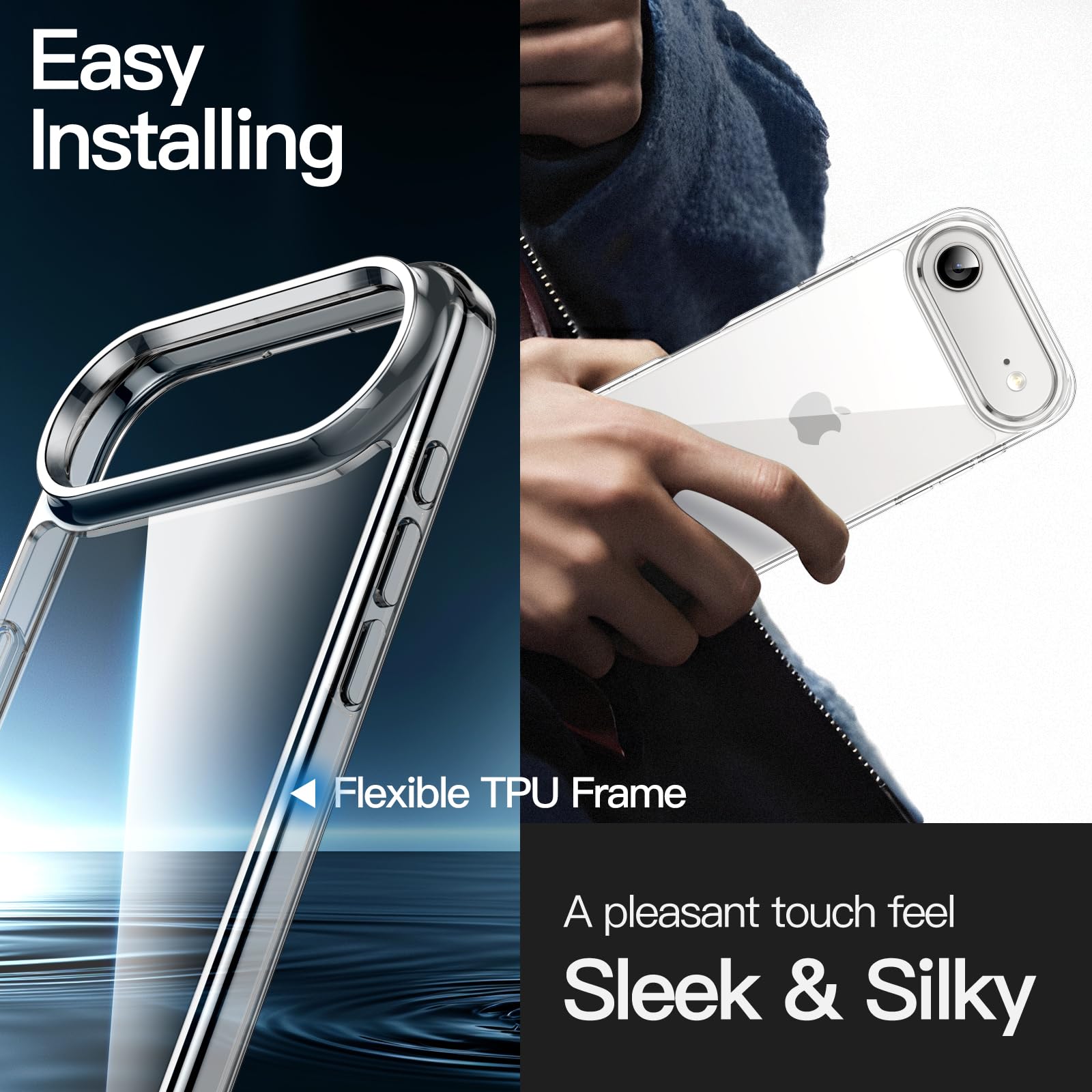 JETech Case for iPhone 17 Air, Non-Yellowing Bumper Cover, 6.5-Inch Display