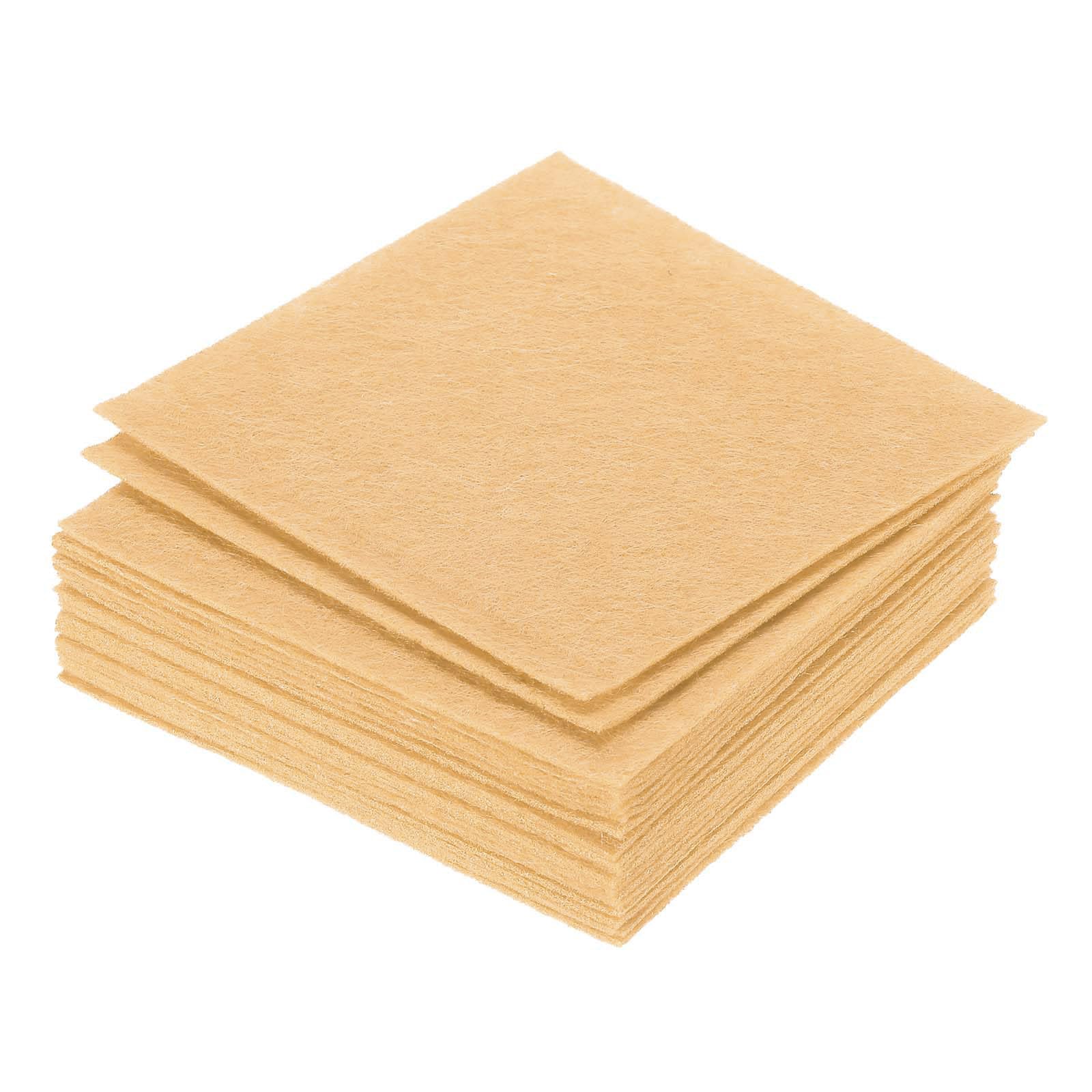 PATIKIL Soft Felt Sheets Fabric Craft Sheets Beige 4 Inch x 4 Inch for DIY, Hobby, Decoration Pack of 21