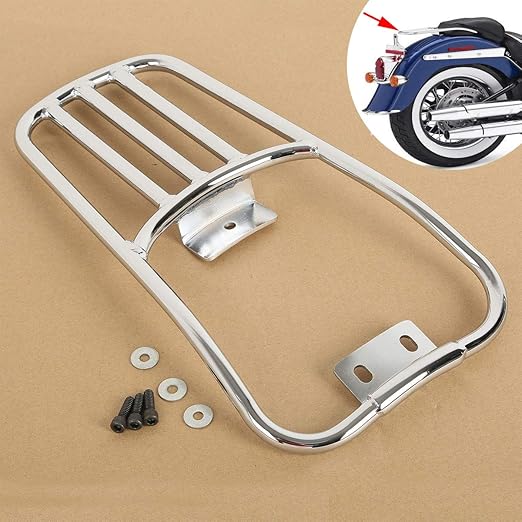 XFMT Rear Fender Luggage Rack Chrome Compatible with Harley